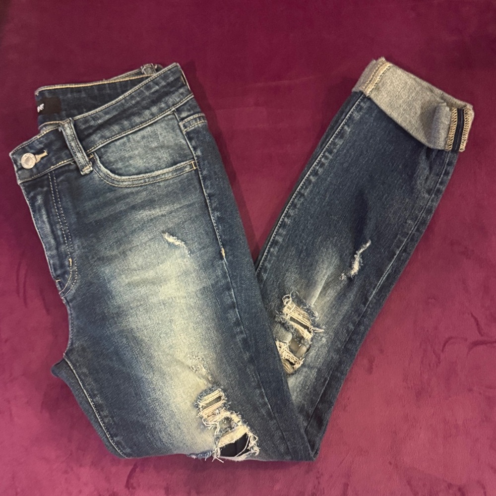 Vervet Women’s Distressed Denim Blue Jeans size 27 - Picture 13 of 15
